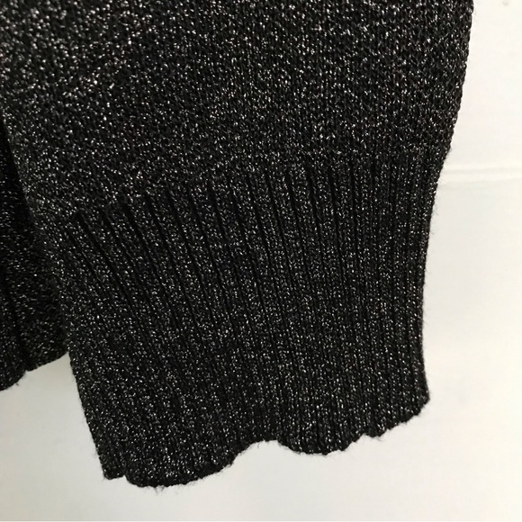 ARMANI EXCHANGE Women's Gray Silver Metallic V-neck Sweater Size S - Picture 7 of 12